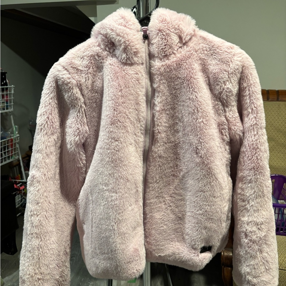 Under Armour Light Pink Faux Fur Jacket
